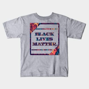 Retro Triad Black Lives Matter Period Kids T-Shirt